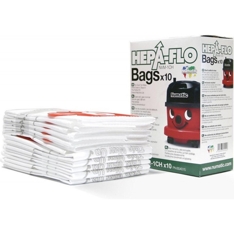 Saco Aspirador Numatic HEPA NVH-NVR-ERP (Pack) | Compatível Numatic