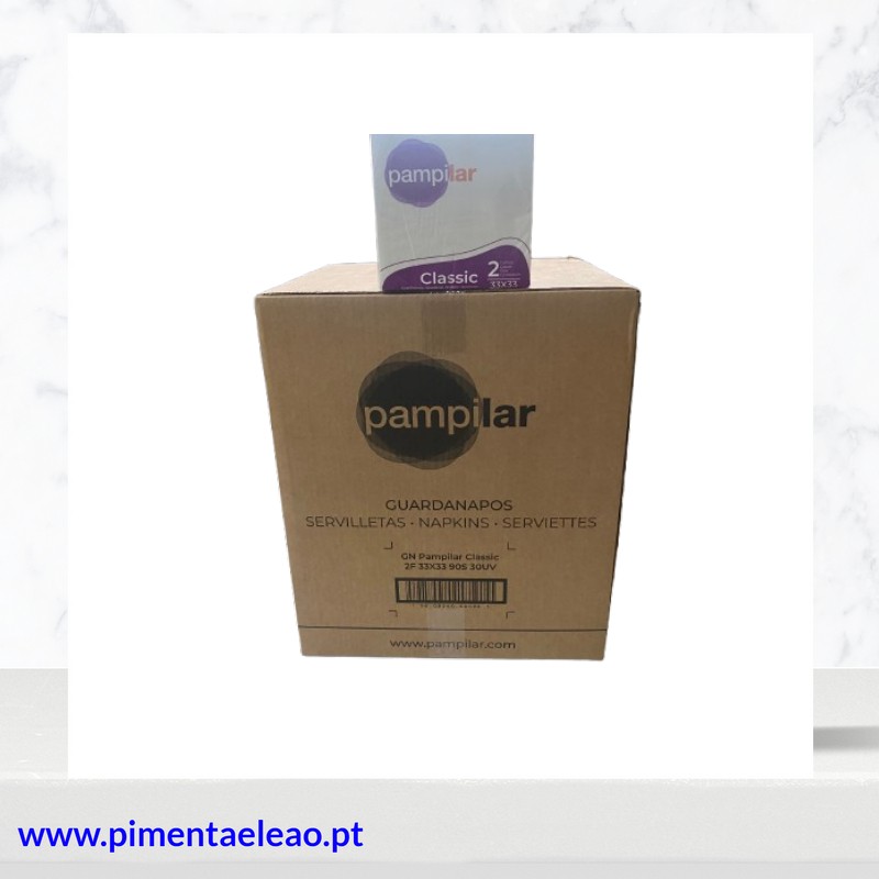 Guardanapos 33x33 folha dupla | Pampilar | 30 maços