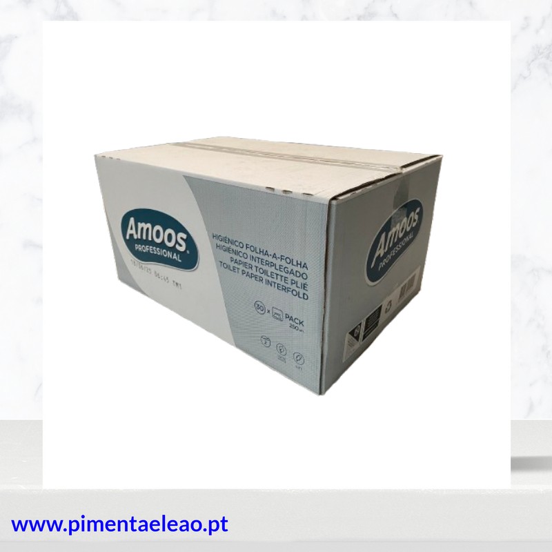 Papel higiénico folha a folha | 30 x 250 folhas | folha dupla | pasta pura