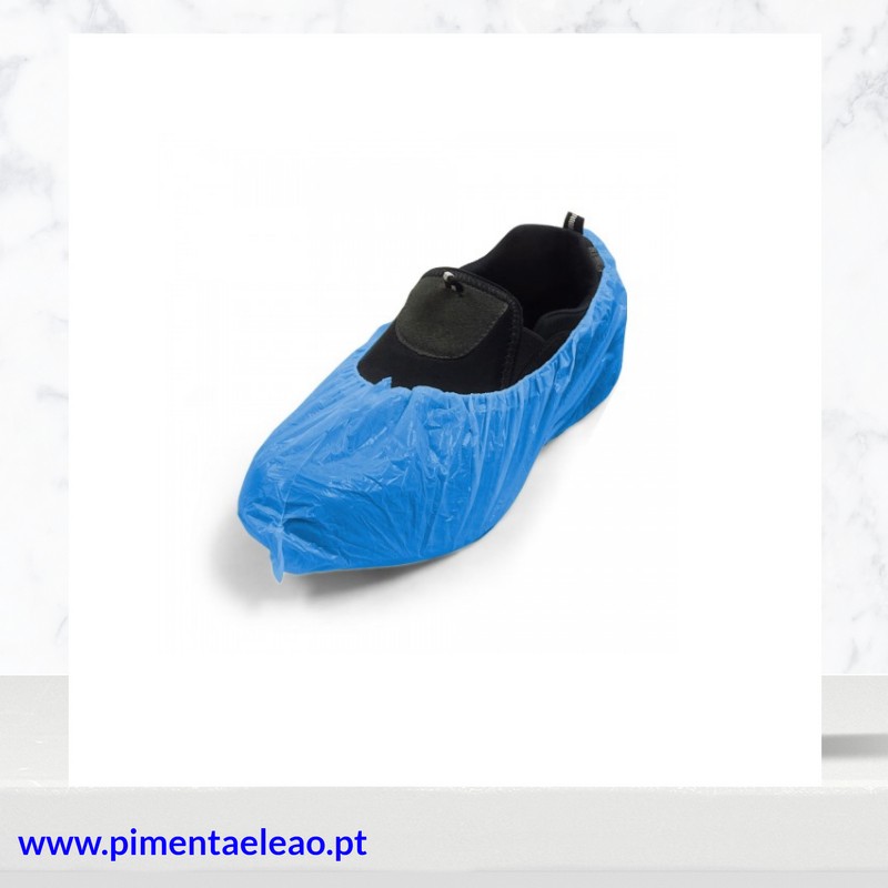 Proteção de sapatos CPE azul, 100 unidades | Cobre sapatos