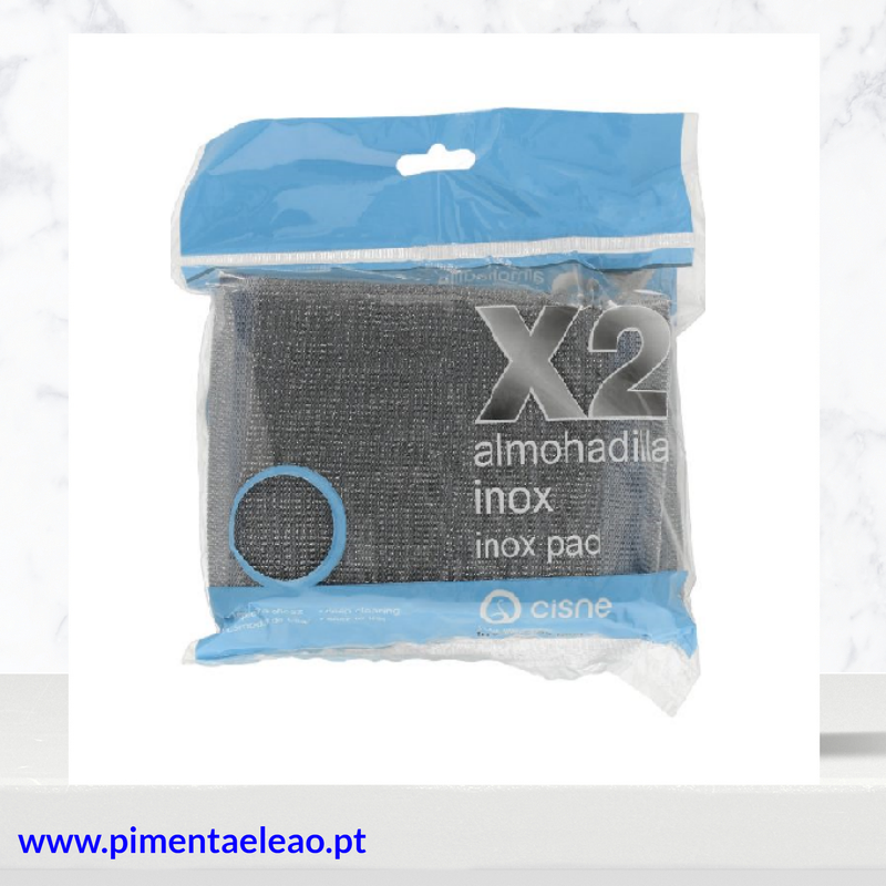 Esfregão Inox HACCP 10x12,5cm | Kit 2 Unid. Limpeza Profissional