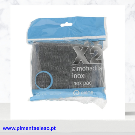 Esfregão Inox HACCP 10x12,5cm | Kit 2 Unid. Limpeza Profissional